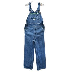 LIBERTY US 40x29 Blue Soft 100% Cotton Denim Classic Bib Overalls Jeans Pockets